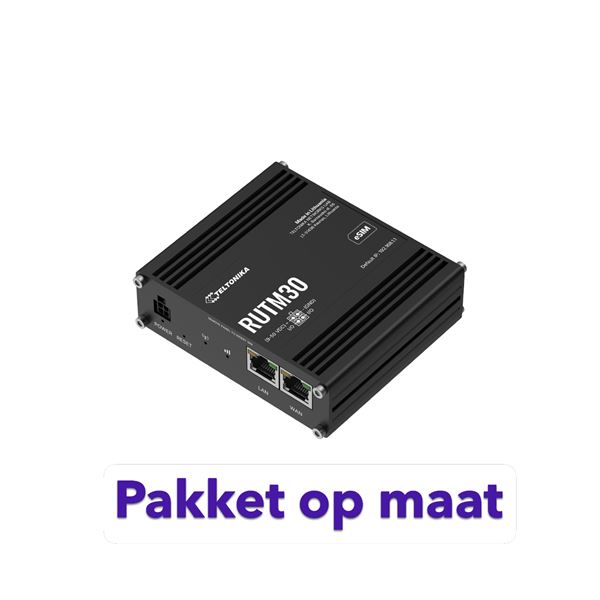 Pakket op maat Custom router with data package